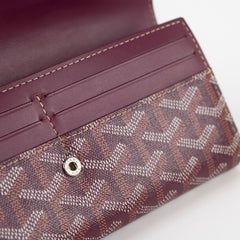 Goyard Varenne Burgundy Long Wallet