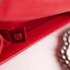 Chanel Small Red Boy Bag Chevron 24 Series