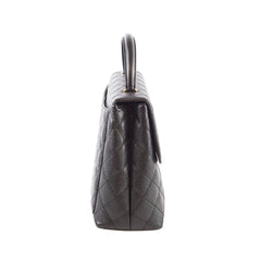 Chanel Vintage 24k Caviar Kelly Top Handle Black