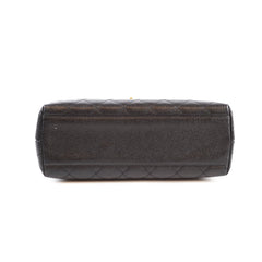 Chanel Vintage 24k Caviar Kelly Top Handle Black