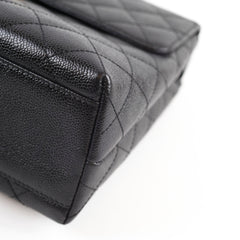 Chanel Vintage 24k Caviar Kelly Top Handle Black