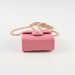 Chanel Mini Pink Top Handle Crossbody - Microchipped