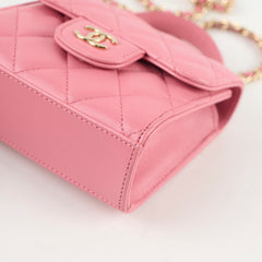Chanel Mini Pink Top Handle Crossbody - Microchipped