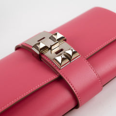 Hermès Medor 23 Tadelakt Rose Lipstick Clutch - T Stamp