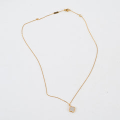 Van Cleef & Arpels Sweet Alhambra Mother Of Pearl MOP Yellow Gold Necklace
