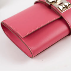 Hermès Medor 23 Tadelakt Rose Lipstick Clutch - T Stamp