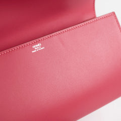 Hermès Medor 23 Tadelakt Rose Lipstick Clutch - T Stamp