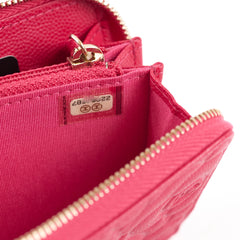 Chanel Camellia Wallet Pink Caviar