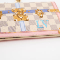 Louis Vuitton Pochette Trunk Wallet On Chain Damier Azur