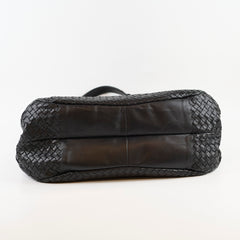 Bottega Veneta Black Intrecciato Hobo Bag