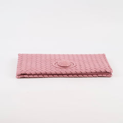 Bottega Veneta Woven Clutch Dusty Pink