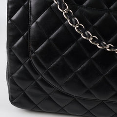 Chanel Single Flap Maxi Flap Black Lambskin SHW