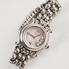 Chopard Stainless Steel Happy Sport Watch with Diamonds