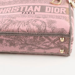 Christian Dior Lady Dior Mini Pink D-Lite Embroidered