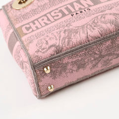 Christian Dior Lady Dior Mini Pink D-Lite Embroidered