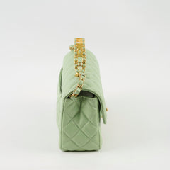 Chanel Mini Rectangular Top Handle Light Green Seasonal