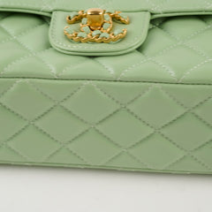Chanel Mini Rectangular Top Handle Light Green Seasonal