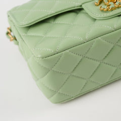 Chanel Mini Rectangular Top Handle Light Green Seasonal