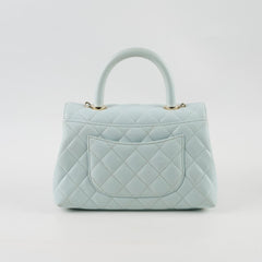 Chanel Coco Handle Small Caviar Light Blue