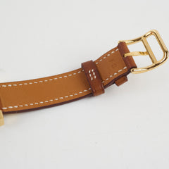 Hermes H Watch Gold PM with Barenia Strap