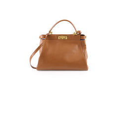 Fendi Medium Peekaboo Brown Nappa Calfskin