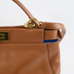 Fendi Medium Peekaboo Brown Nappa Calfskin