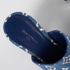 Louis Vuitton Denim Silhouette Mules Shoes Size 40