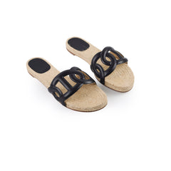 Hermès Famosa Espadrilles Black Shoes Size 40