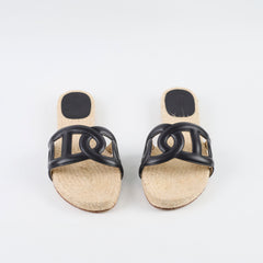 Hermès Famosa Espadrilles Black Shoes Size 40