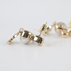 Chanel Pear Crystal Drop Earrings
