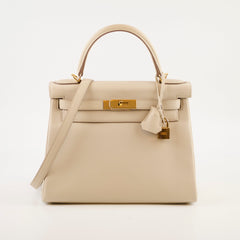 Hermès Hermes Kelly 28 Retourne Evercolour Beton C Stamp