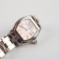 Cartier Roadster W62017V3 Pink Dial Steel Ladies Quart Watch