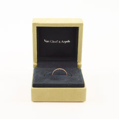Van Cleef and Arpels Felicite 1.2mm Wedding Band Rose Gold Size 50