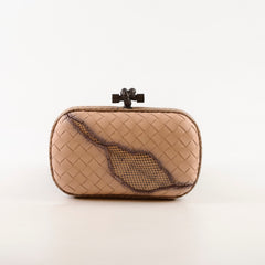 Bottega Veneta Exotic Python Clutch Dusty Pink Blush