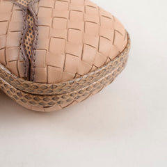 Bottega Veneta Exotic Python Clutch Dusty Pink Blush