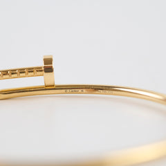 Cartier Juste Un Clou SM Yellow Gold Bracelet Size 18