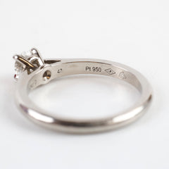 Cartier 1895 Solitaire Diamond Ring White Gold Size 47