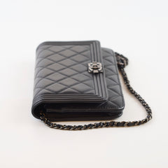 Chanel Boy Quilted WOC Lambskin Black