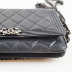 Chanel Boy Quilted WOC Lambskin Black