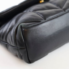 Saint Laurent Small Lou Puffer Black Lambskin