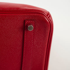 Hermès Birkin 30 Rouge Cassaque Epsom P Square Stamp