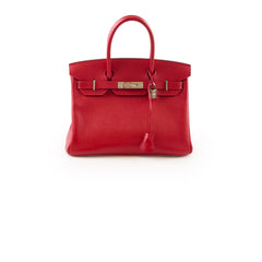 Hermès Birkin 30 Rouge Cassaque Epsom P Square Stamp