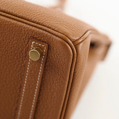 Hermes Birkin 25 Gold with GHW C Stamp