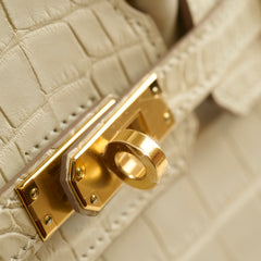 Hermes Birkin 25 Beton Alligator Matte B Stamp