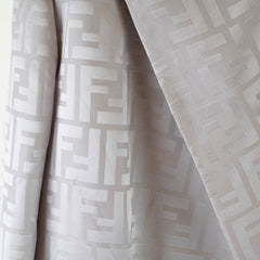 Fendi Silk Blazer Silver Size 46