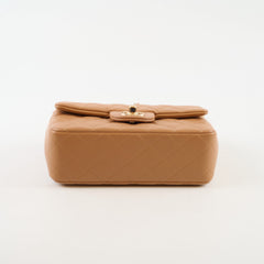 Chanel Mini Top Handle Caramel Microchipped