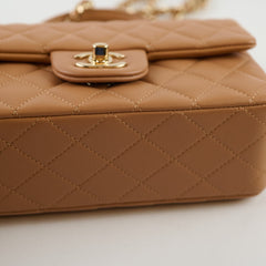 Chanel Mini Top Handle Caramel Microchipped