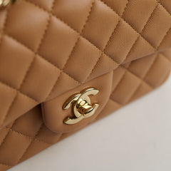 Chanel Mini Top Handle Caramel Microchipped