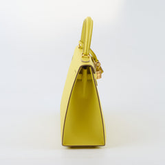 Hermes Kelly 25 Epsom Lime Y Stamp