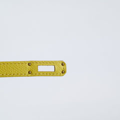 Hermes Kelly 25 Epsom Lime Y Stamp